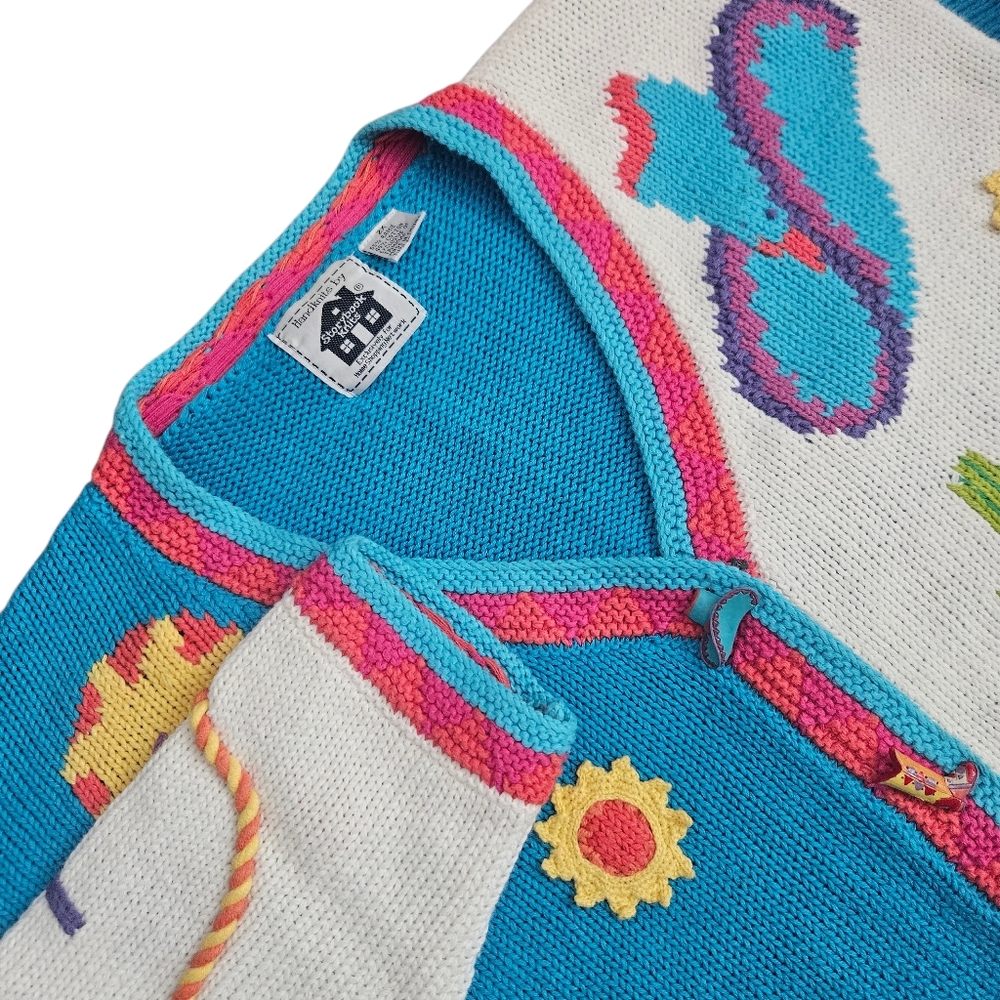 Storybook Knits Women’s Vintage Novelty Cardigan‎ 2X Cowgirl Rodeo Southwestern